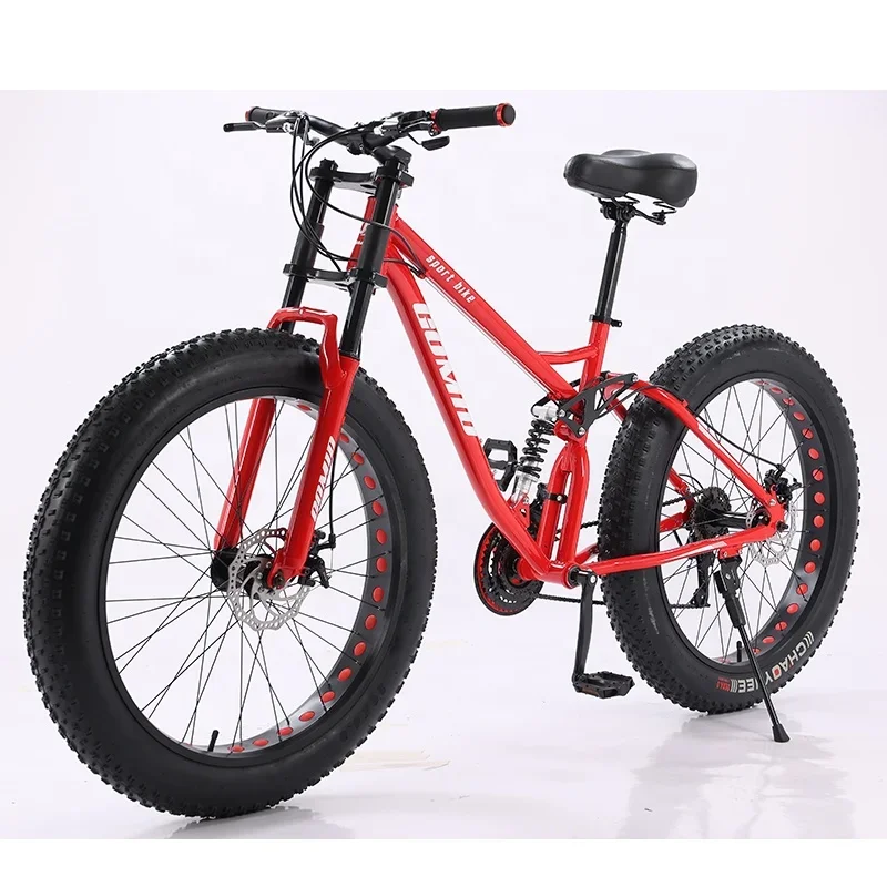 Fat Bike Customizable 26 Inch Fatbike Cruiser Snow Mountain Fat Tyer Full Suspension Cycle Bicycle