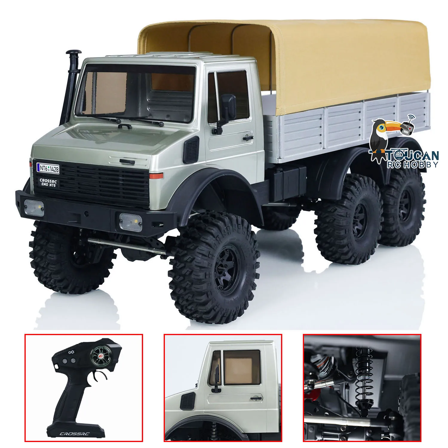 Toys CROSSRC 1/10 RC Crawler Car Painted Assembled EMO NT6 6x6 Radio Control Off-road Vehicles Motor Model for Boys TH23449