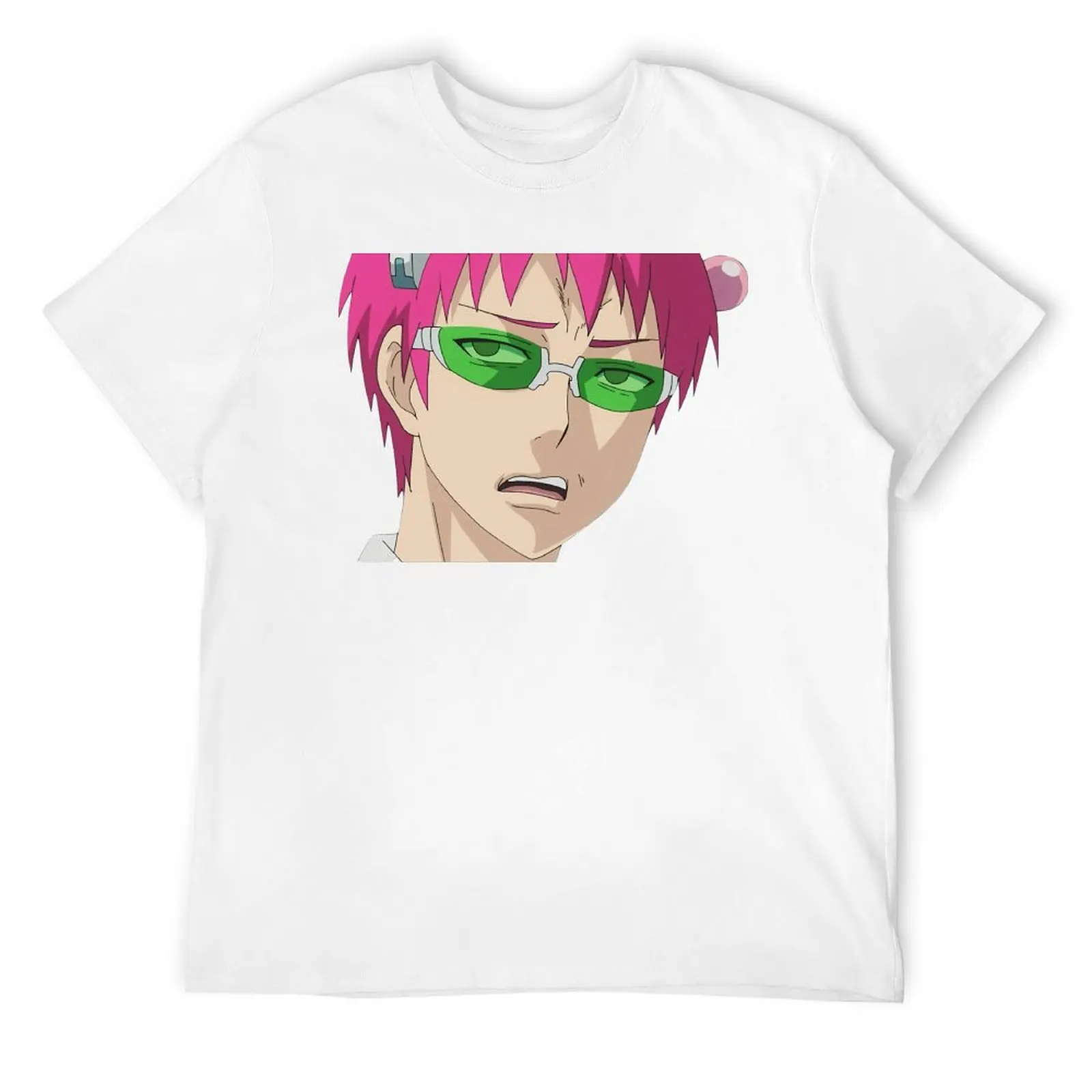 The Disastrous Life Of Saiki K. Face Design T-shirt Harajuku Campaign  Geeky Tshirt Hot Sale Fitness Eur Size