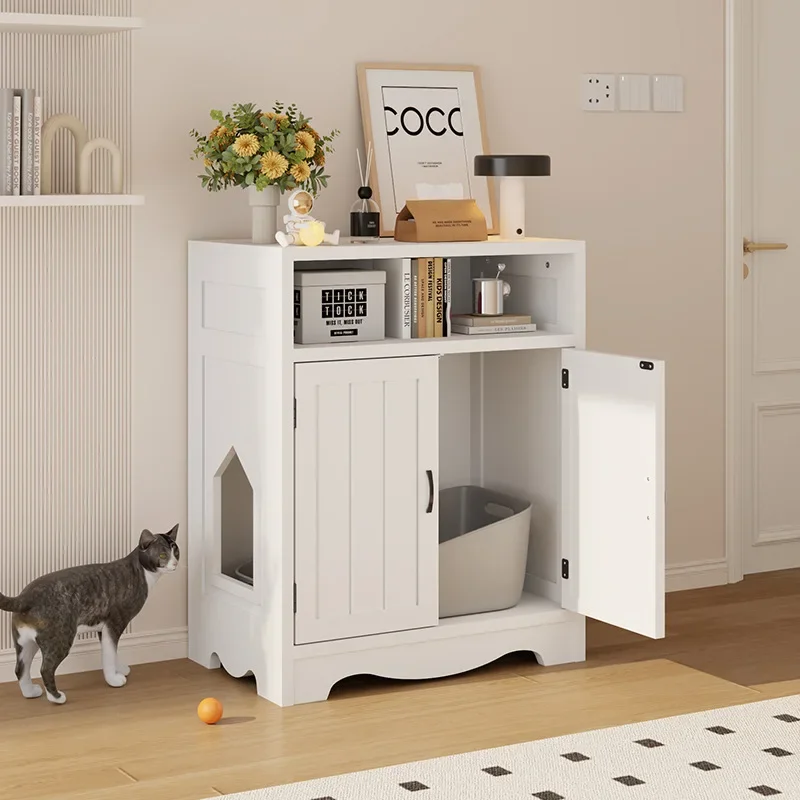 *&J Cat litter box, human pet sharing cabinet, splash-proof hidden cat litter box, multi-layer