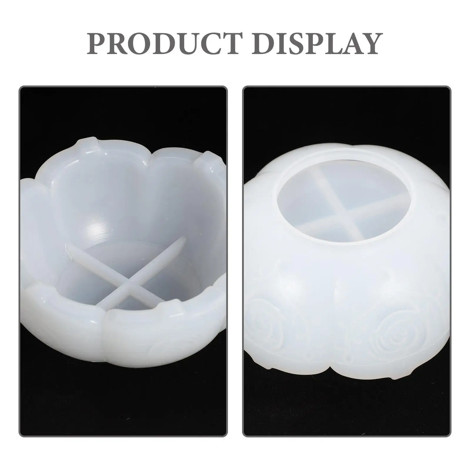 크리스탈 에폭시 금형 수지 주조 보석 상자 흰색 실리카 젤 그릇 유연한 내구성 DIY 공예 보관 악세사리 액세서리