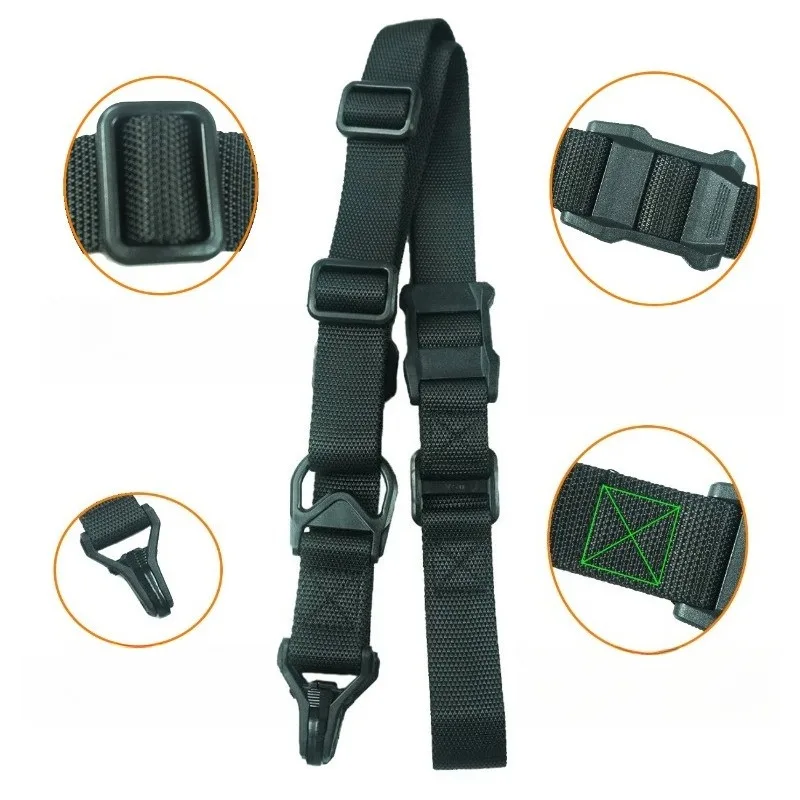 MS3 Tactical Multi Purpose Sling Single Double Point Adjustable Strap Outdoor CS Training Portable Carry Shoulder Belt