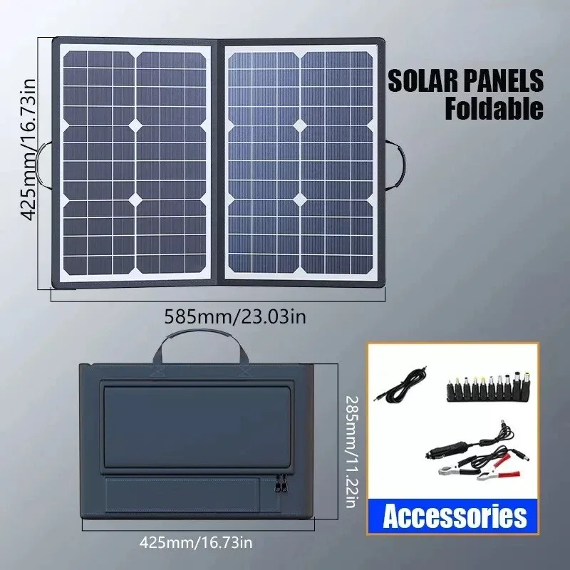 

Портативная складная солнечная панель, комплект, уличная солнечная электростанция мощностью 1000 Вт, зарядное устройство 18 В для автомобиля, лодки, каравана, кемпинга