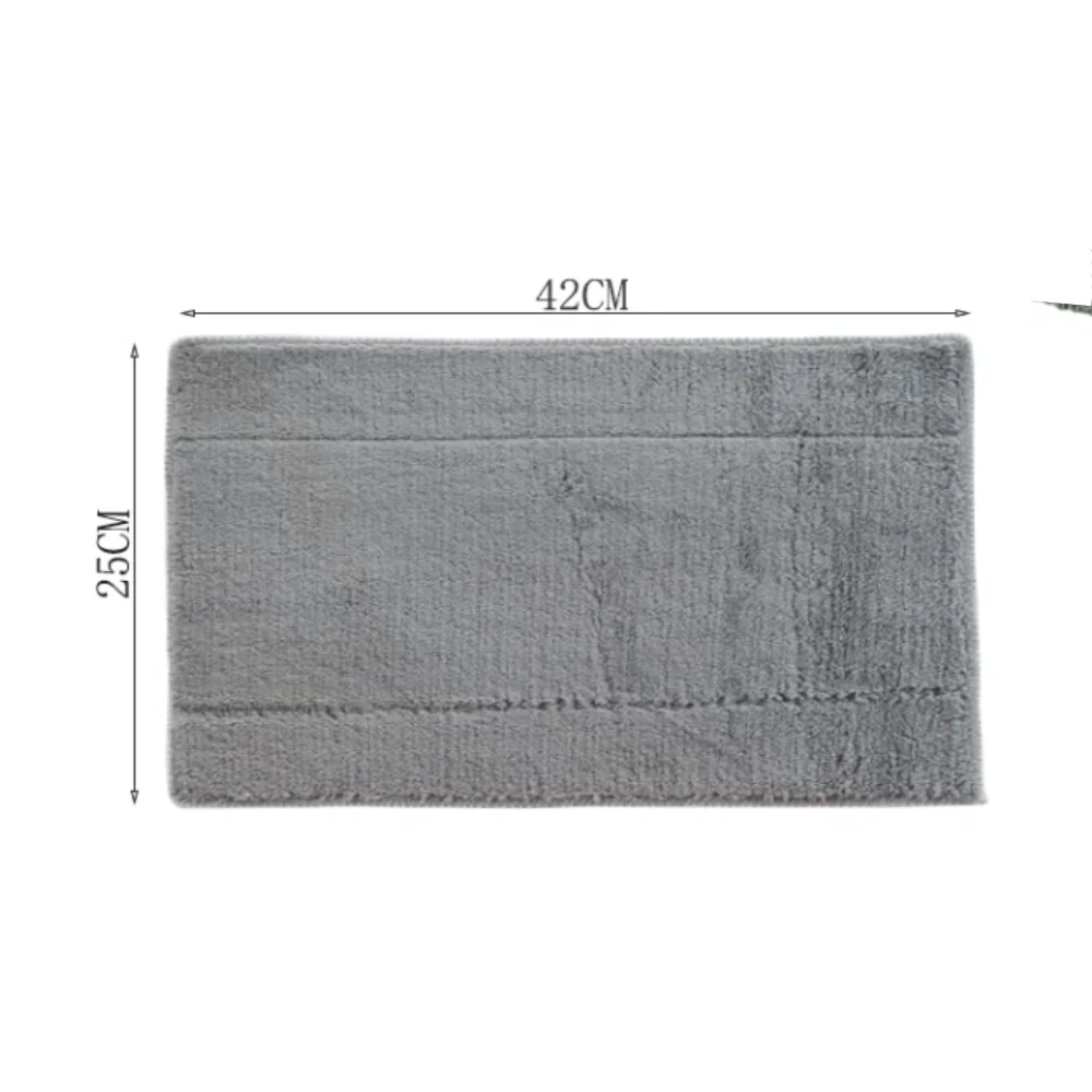 Flat Mop Replacement Cloth, Gray Cloth Head, Absorbent Microfiber, Dust Remover, Household Floor Clean, 42*25 cm, 5Pcs