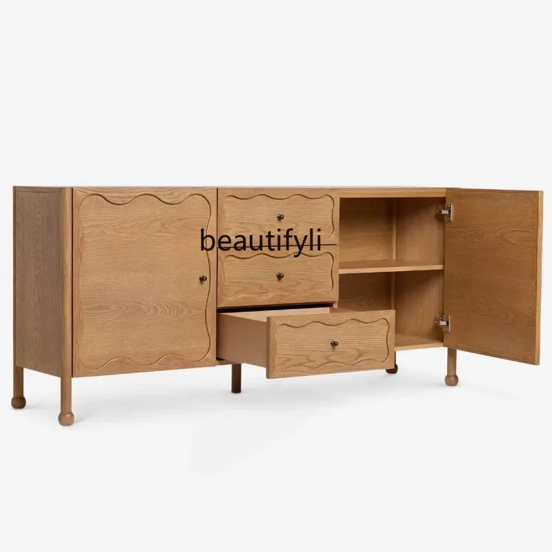 Solid wood medieval chest cabinet, living room against the wall, storage entrance, storage wine cabinet, side cabinet