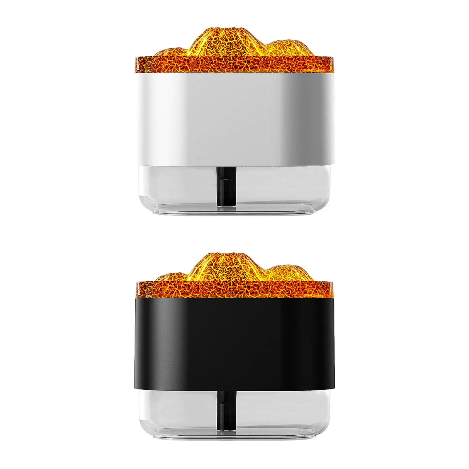 เครื่องเพิ่มความชื้นในห้องนอน, 300มล. USB จำลองเครื่องสร้างความชื้นในห้องนอนปิดอัตโนมัติแบบไม่มีเสียงรบกวนพกพาได้7สีไฟสำหรับบ้านสำนักงานอเนกประสงค์