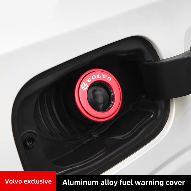 فولفو غطاء خزان الوقود الوقود تحذير ملصقات معدنية اكسسوارات لفولفو XC90 V90 V60 XC60 V40 S80 S60 S90 C40 XC40 V70 XC70 C30