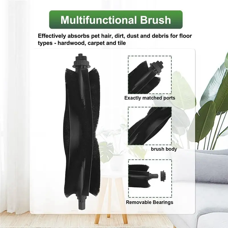 Replacement Accessories Kit For Eufy L60 & 50 Series Robot Vacuum, Includes Main Brush, Side Brushes, Filters, Dust Bags-AT64