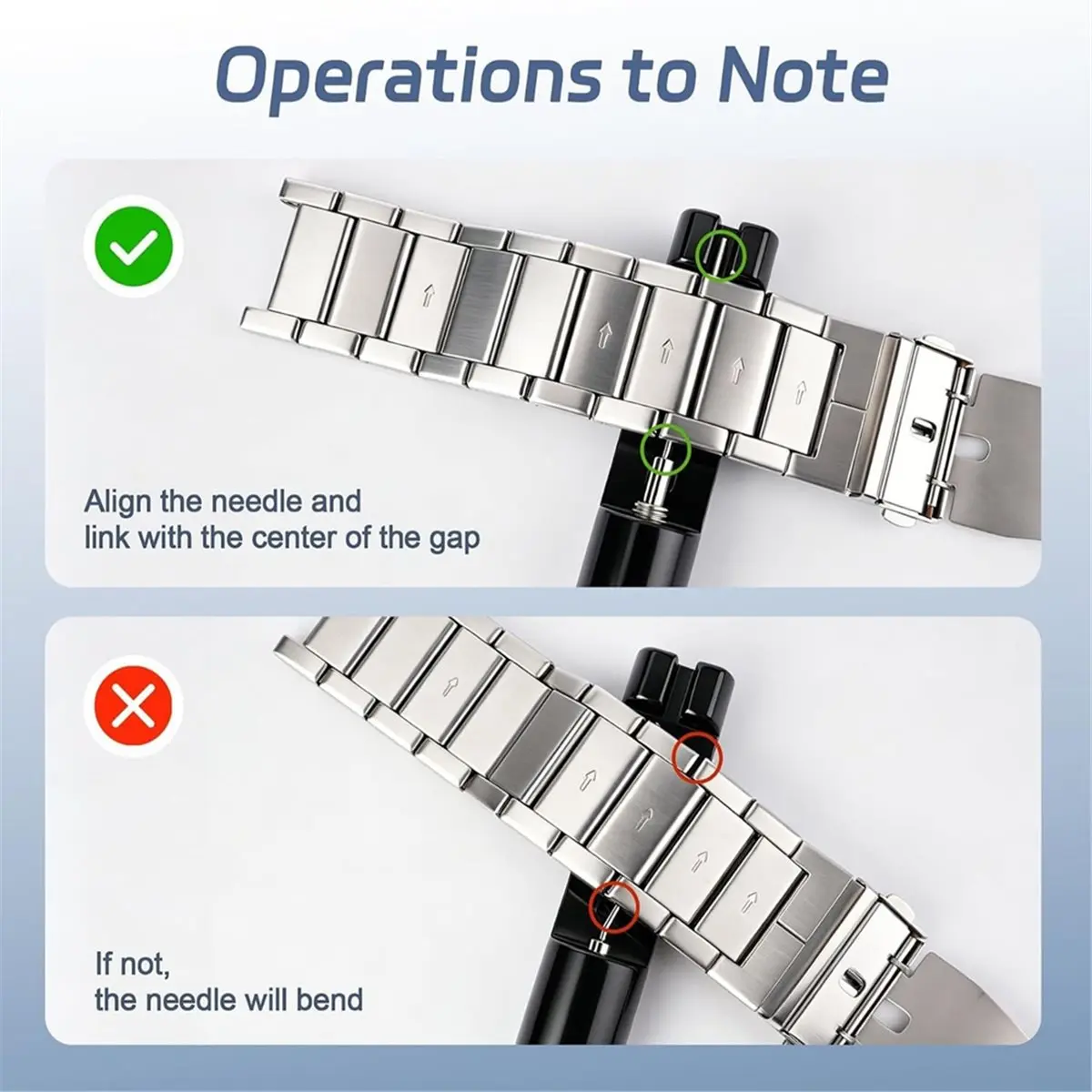 Watch Link Removal Tool, Watch Strap Tool Kit, Watch Bracelet Adjustment and Replacement Tool,Mounting Tools