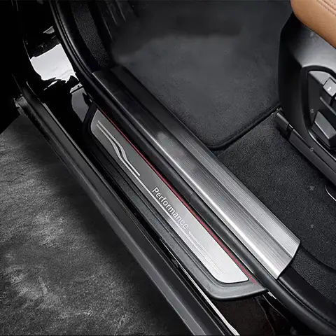BMW X5 X6 E84 E90 F15 F16 F20 F30 G05 F34 F25 자동차 액세서리 도어 실 스커프 플레이트 가드 프로텍터 스테인리스 스틸 스티커