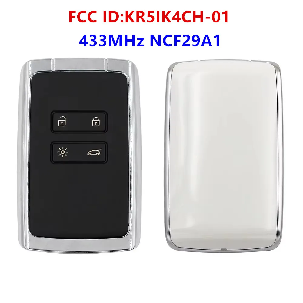 

KEYECU Replacement Keyless Smart key Card 433MHz NCF29AxM for Renault Espace 5,Megane 4,Talisman 2016-2019 FCCID: KR5IK4CH-01