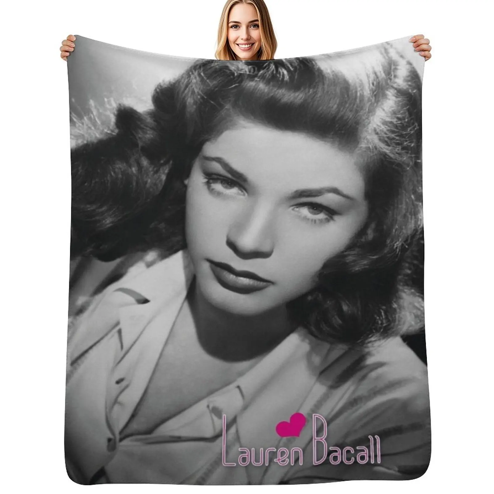 Lauren Bacall Throw Blanket All Season Lightweight Soft Blanket for Bed