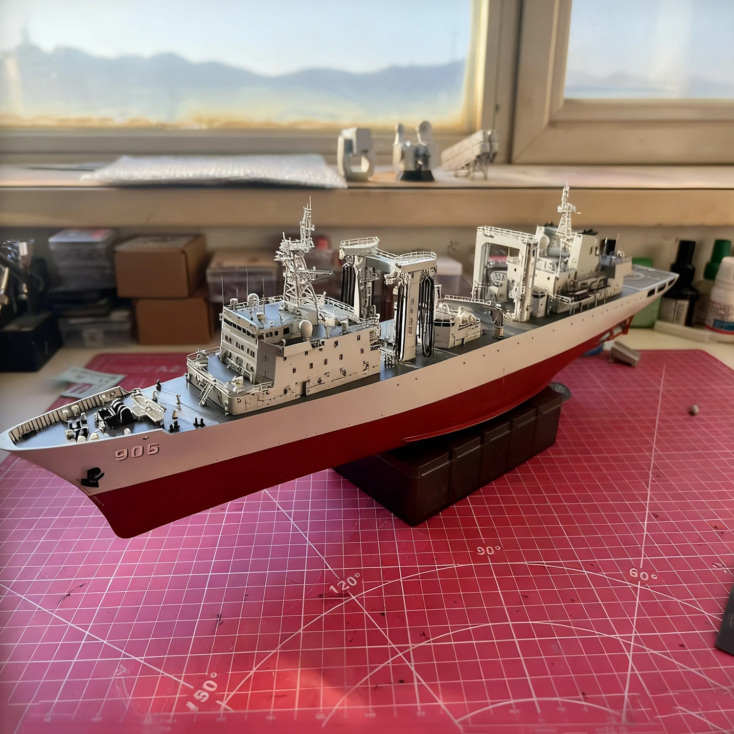 

1/350 Тип 903A Модель сборки корабля Высокоточная печать Изысканные детали Корабыли Статическая модель Корабль Игрушечная модель военного корабля