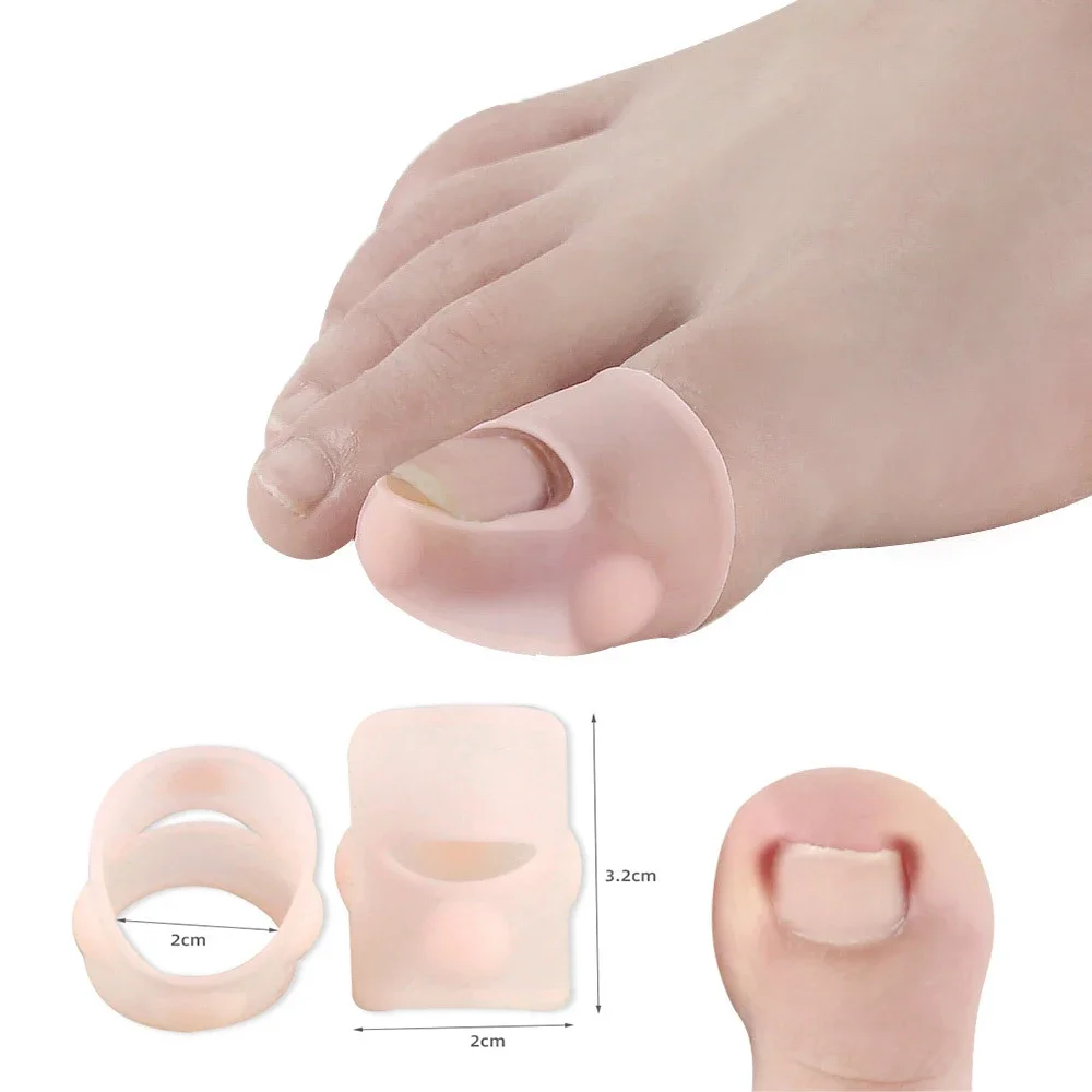 Pexmen Gel Ingrown Toenail Corrector Sleeves 2Pcs/Pair - Toe Nail Healing Care Protectors Paronychia Treatment Pedicure Tool