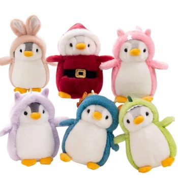 20cm Kawaii Christmas Penguin Plush Toy Penguin Transform Animal Unicorn Dinosaur Plush…