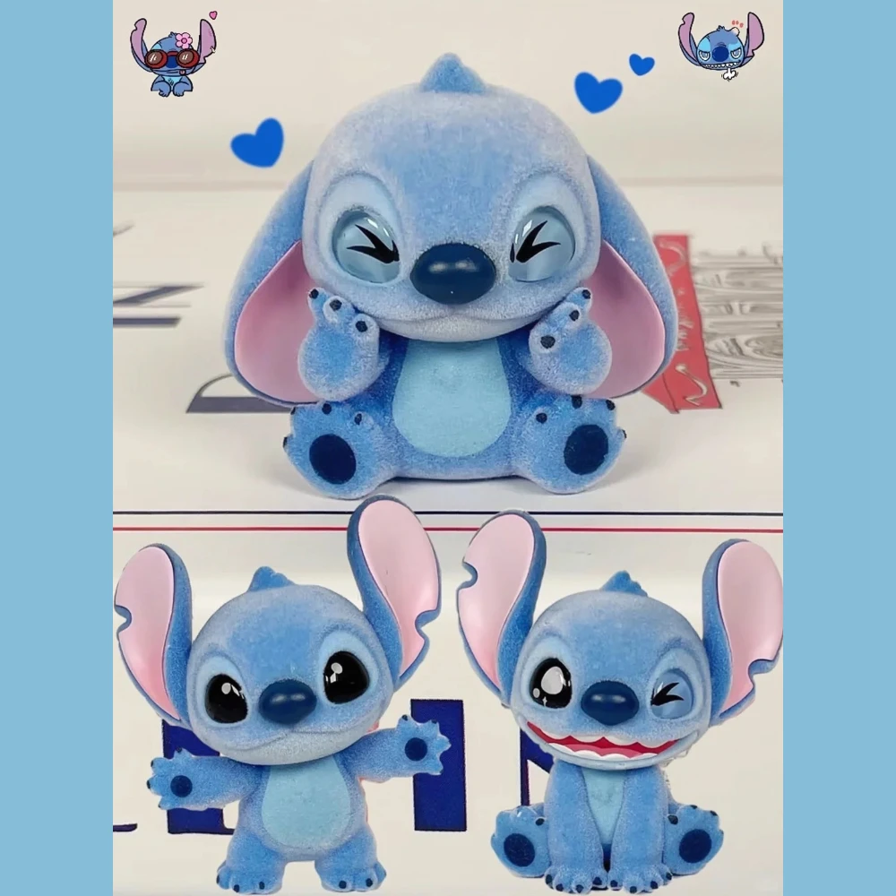 

Stitch Series Mini Flocking Blind box Exquisite Kawaii Doll Gift Pendant Accessories Decoration Mystery Box Doll Bag of 3