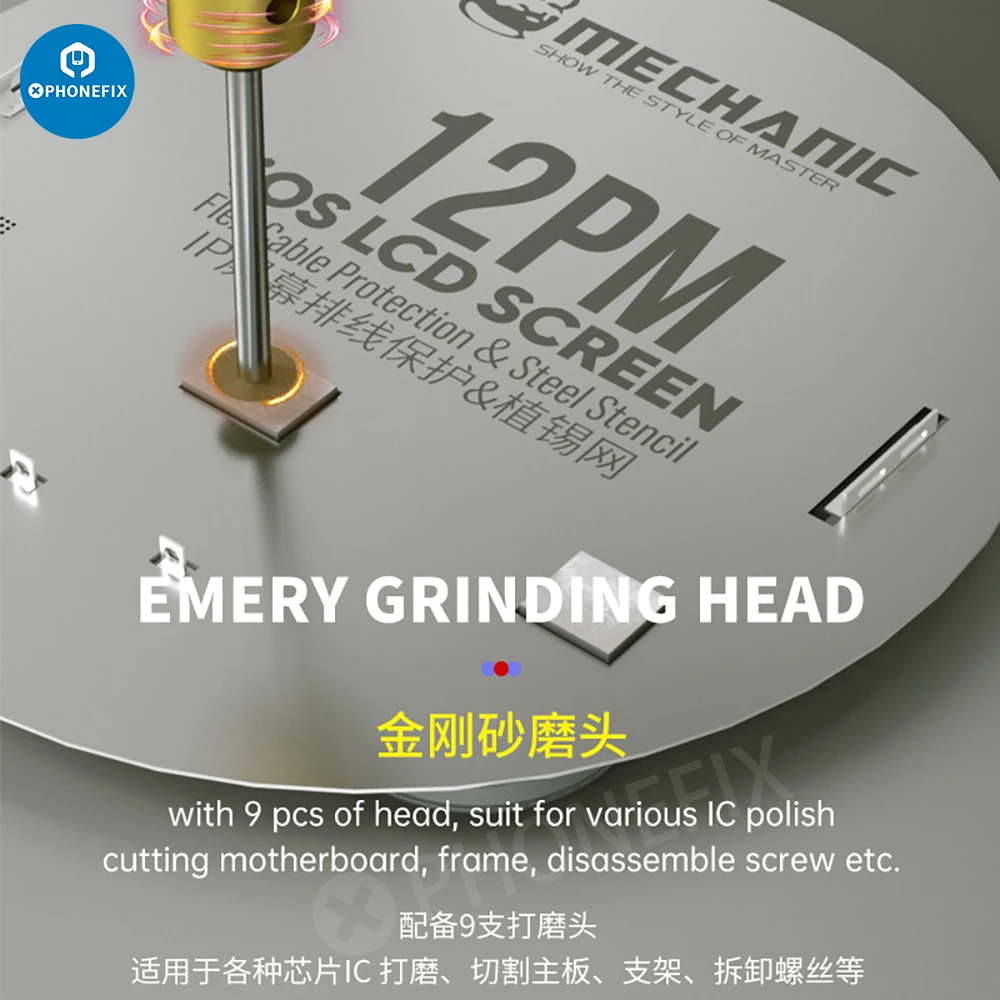 Mechanic iRX6 HW-013 IC Polishing Tool Electric Grinder Engraving Pen for Phone Pad Tablet CPU IC Polish Repair Drilling Cutting