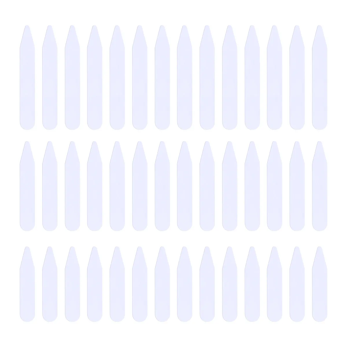200Pcs Nylon Collar Stays in 3 Sizes White Plastic Shirt Bone Inserts Keep Collar Crisp and Tidy Stiffener for Dress Shirts