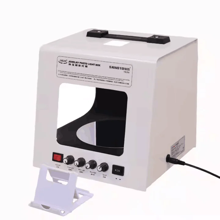 

2025 hot sale Newest Sanoto TB20 Portable Photography Turntable with 360degree Rotation Turntable Inside for Jewelry Photo Video