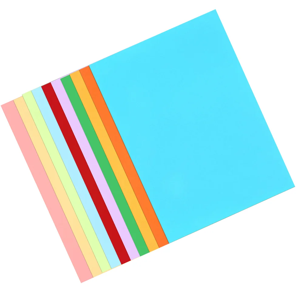 

50 Pcs Colored Paper Cardboard Childrens Drawing Pearlescent Student Painting Craft Colorful