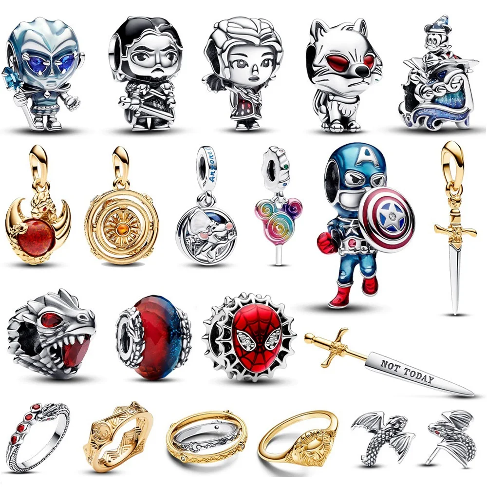 

Marvel, 925 Sterling Silver,women's Charm,hero, Power Throne, Pendant, for Original Bracelet Pandora, Disney, Bead Jewelry Gift