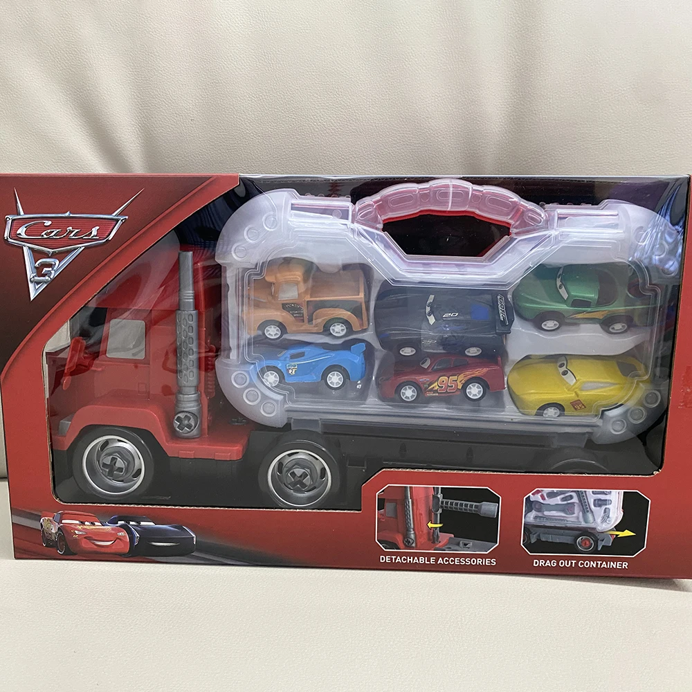 Disney Pixar Cars Set Lightning Mcqueen Figures Jackson Storm Mack Uncle Truck Pull-Back Cars Model Doll Children Toy For Gift