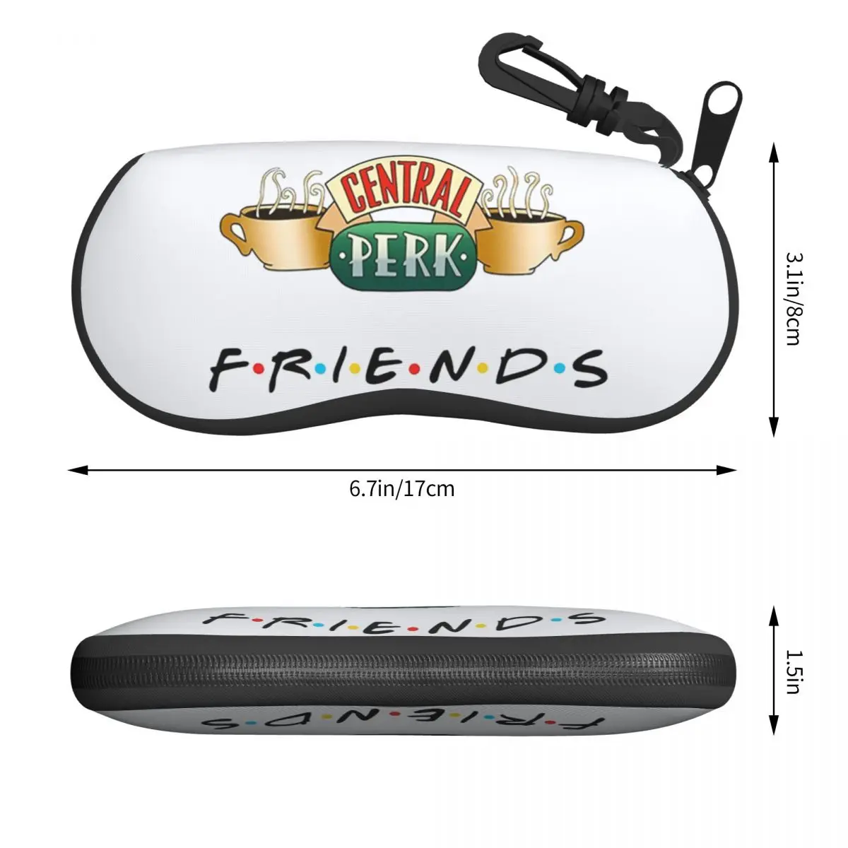 Custom Funny Friends TV Show Glasses Case Cool Central Perk Cafe Comic Shell Eyeglasses Case Sunglasses Box