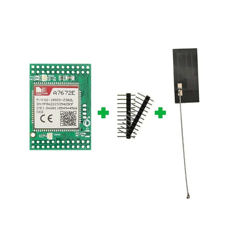 A7672E-FASE Core Board mit FPC GPS-Antenne SIMCOM LTE Cat1-Modul. Unterstützt LTE-FDD/GSM/GPRS/EDGE LCC+LGA-Formfaktor für Europa