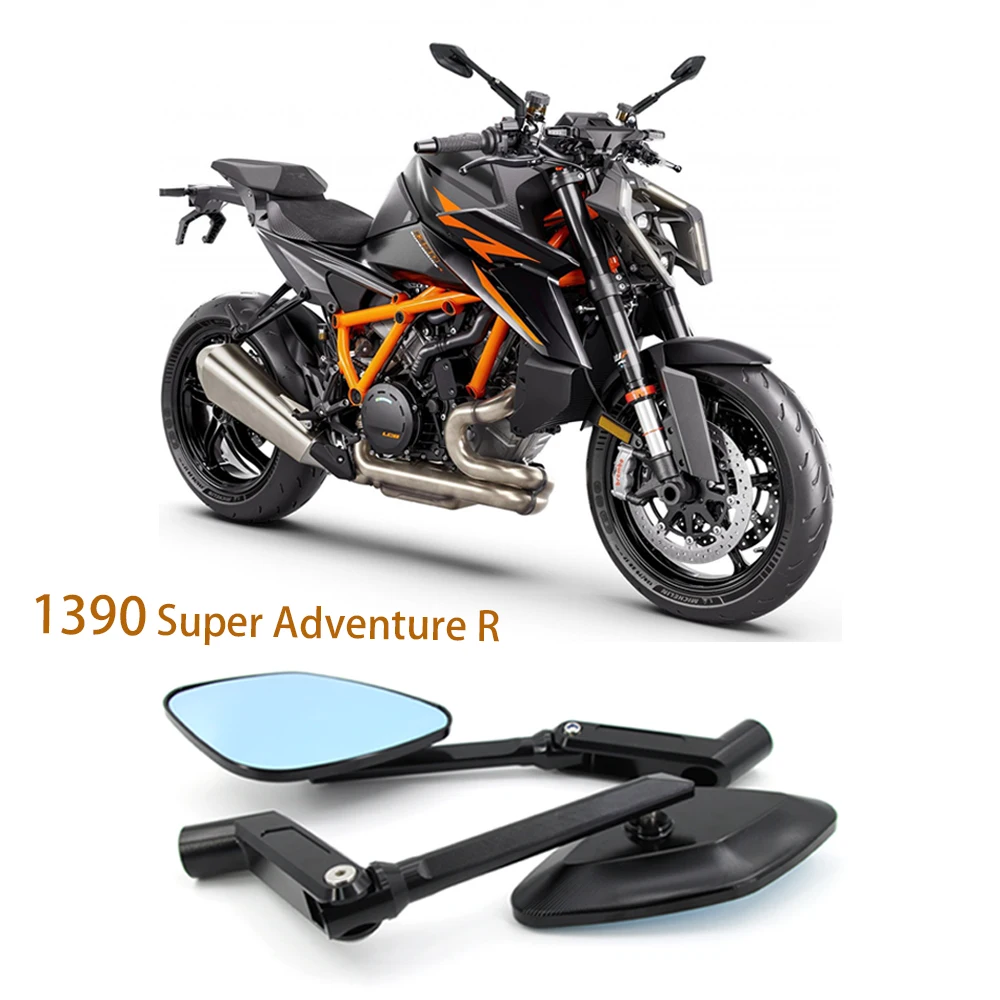 Kaca spion modifikasi sepeda motor, cermin samping dapat dilipat Super Adventure R 1390