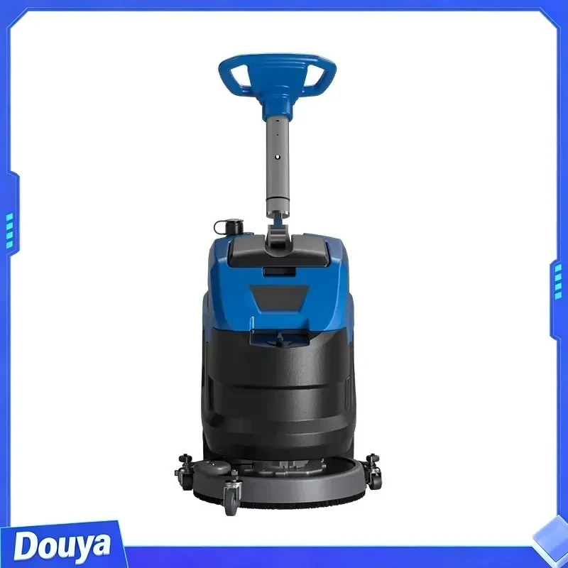 Easy Storage Portable Residential Electric Floor Scrubber Tiled PVC Epoxy Floor Sweeping Machine with Foldable Handle