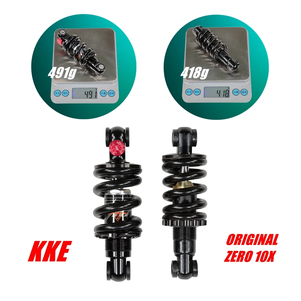 KKE 135mm 2000LBS/IN Variable Damping Shock Absorber for Electric Scooter VSETT 10 APEX ZERO 10X KUGOO G1 KAABO WOLF KING GTR 11