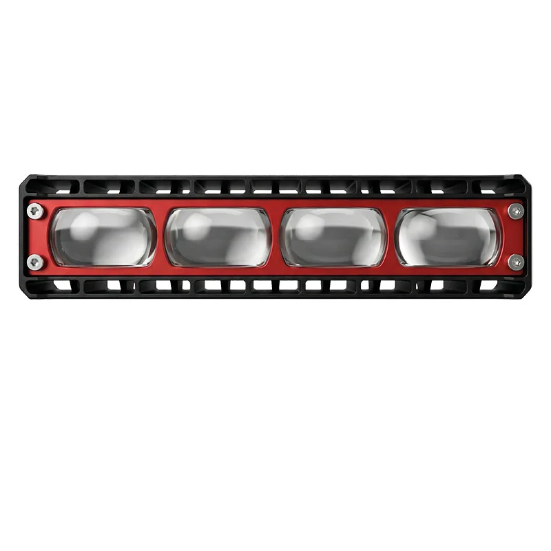 Grille Light Mini Matrix Laser Headlight with 4 Lenses Yellow-White LED Motorcycle Spotlight 80W 10000LM