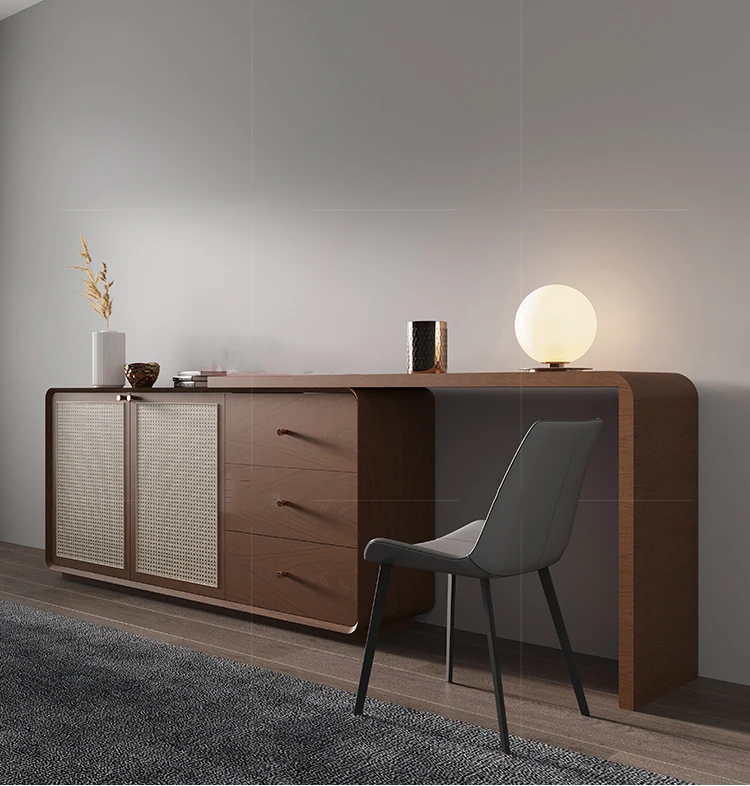 ！@Hot Sale High Kitchen Storage Cabinet Extendable Rattan Table and Chairs Sets Living Room Furniture Computer Desks