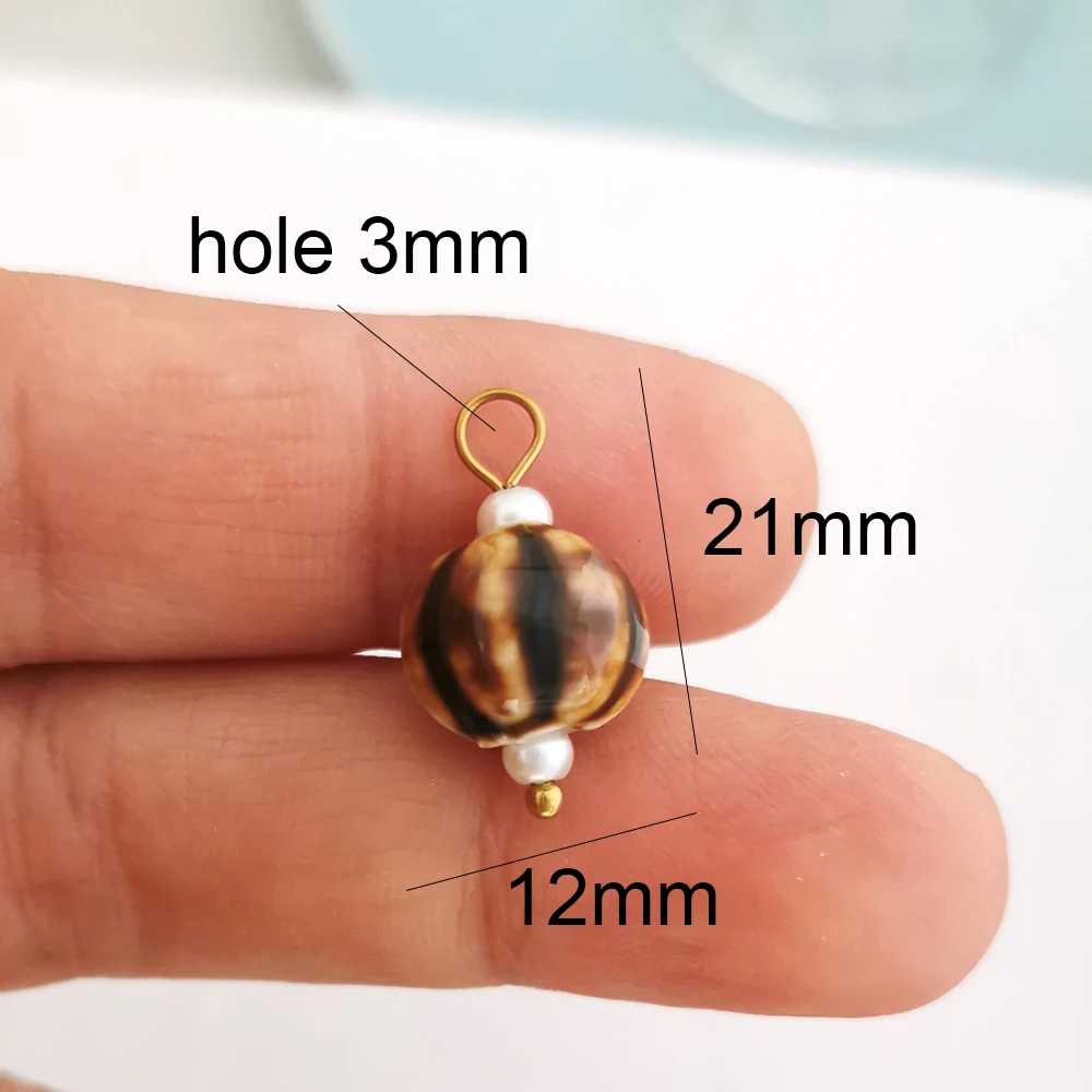 Ceramics Pendant Charm for DIY Jewelry Making