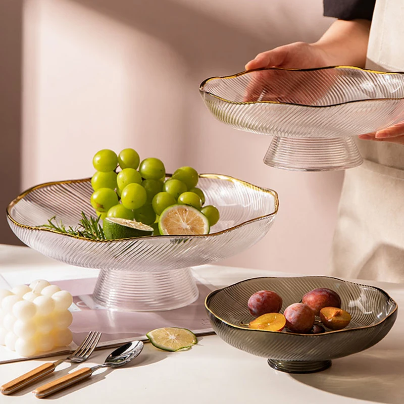 Glass Dessert Set Border Table Decor
