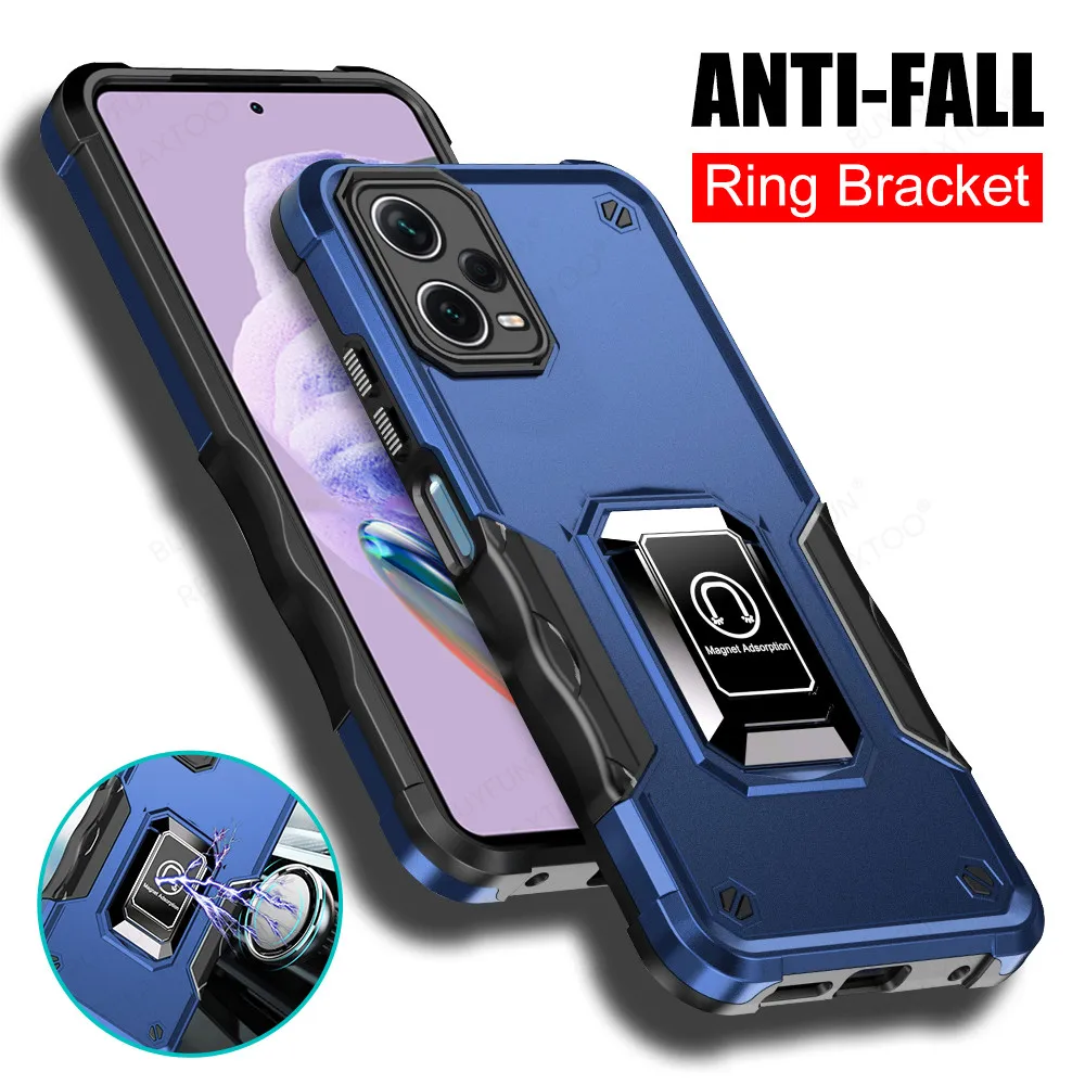 For Xiaomi Redmi Note 12 Pro Plus 5G Case Camera Protect Armor Hard Cover Redmy Note12 ProPlus 12Pro+ Car Magnetic Holder Fundas