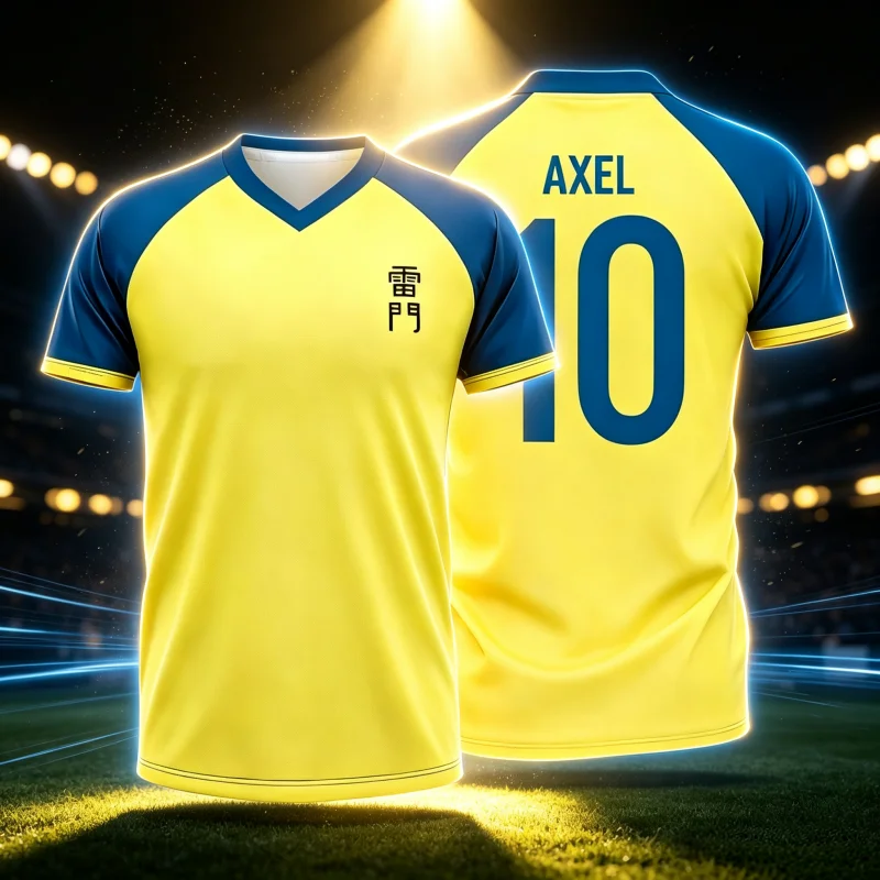Japan Soccer Anime Inazuma Eleven Sports Jersey Men's Women's Short Sleeve T-shirt Casual Breathable Daily Tops Family Kids Tees