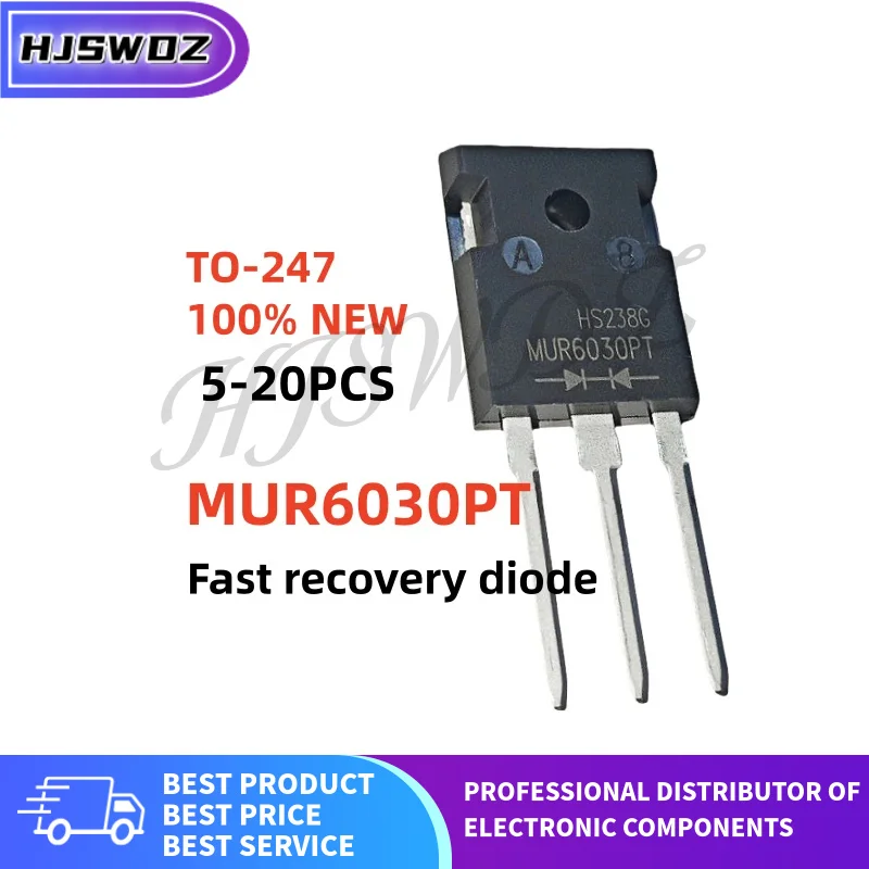 5-10-20PCS MUR6030PT MUR6030 TO-247 Fast recovery rectifier diode ‌for Inverter High-quality