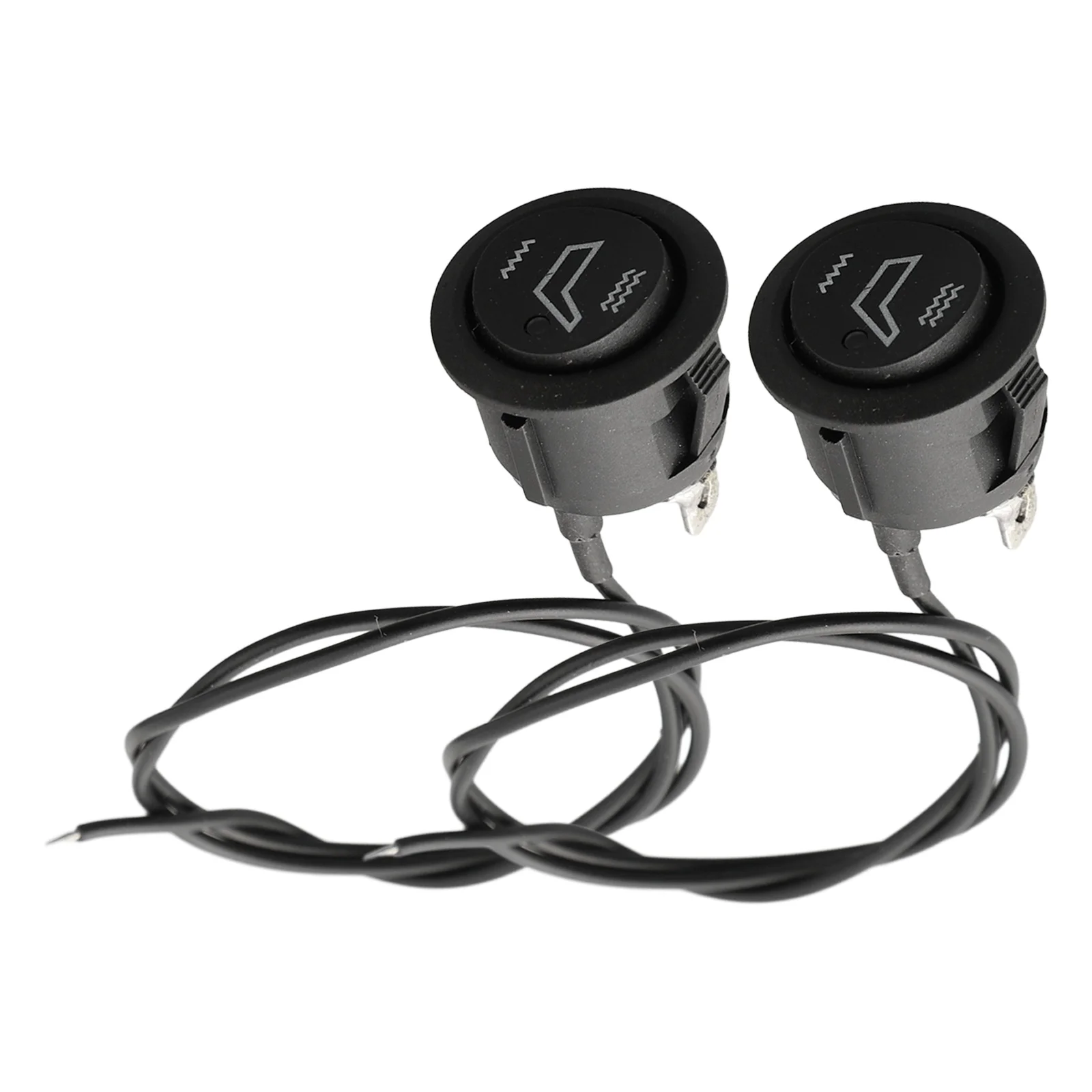 Heated Rocker Seats Switch Motorcycle Accessories Round Heated Rocker 12V For All Cars 2Pcs Car Seats Hi/Low Off Control