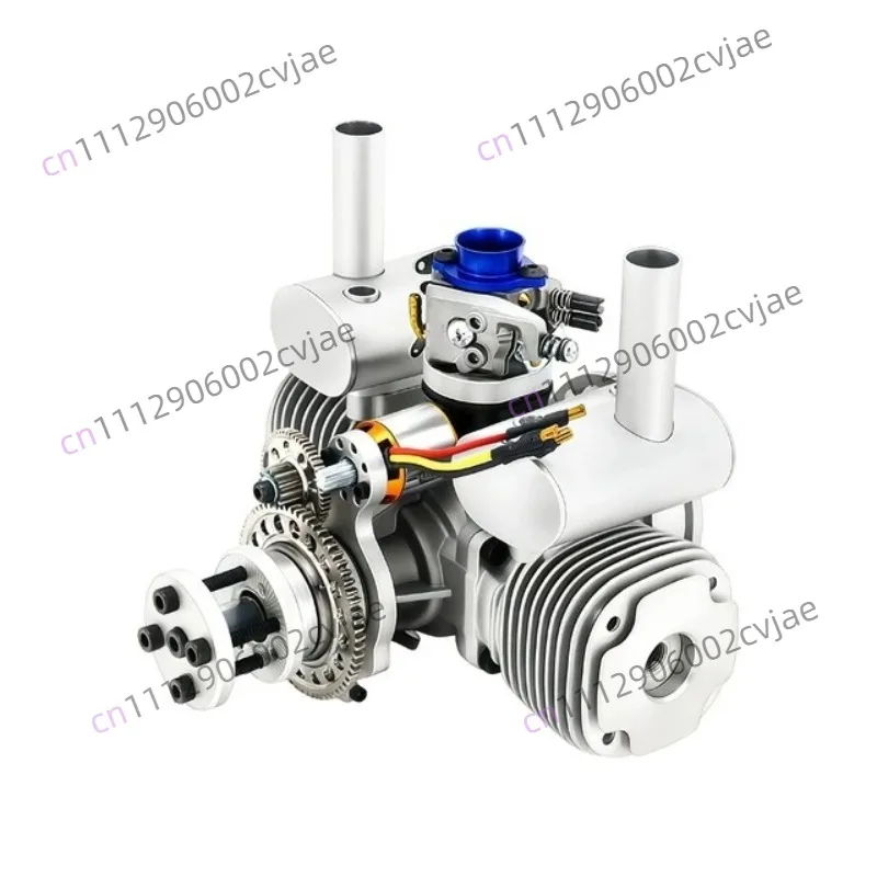 NGH 70CC 2 Stroke 2 Cylinder Engine GTT70 with Automatic Electric Self Starter for RC Airplane