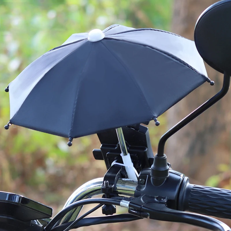 Colorful Mini Umbrella Phone Holder Stands for Motorcycle Handlebars Brackets Universal Rain Resistant Waterproof Cell Holders