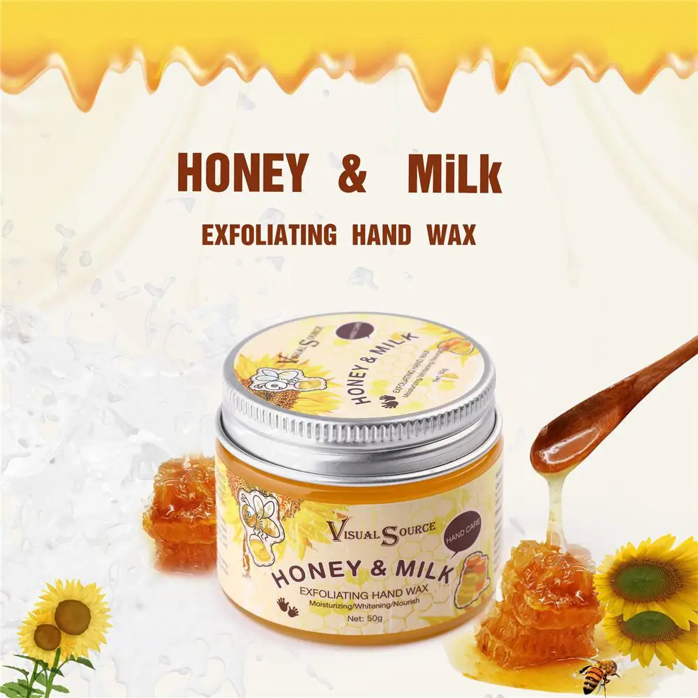 Bottle Honey Milk Extract Moisturizing Hand Mask Super Smoothing Whitening Exfoliating Mask Gloves Anti-Aging Hand Film Care