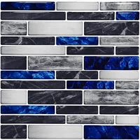 10x Self-Adhesive 3D-Mosaic Tile Sticker Kitchen Bathroom Wall Sticker For Home Bathroom Montage Decoration 10x10cm Epoxy