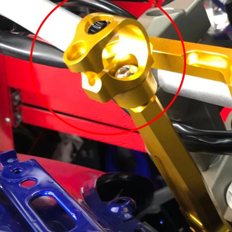 ขายึดแดมเปอร์พวงมาลัย CNC ขนาด 6 มม./8 มม. สำหรับ Honda Yamaha Suzuki Ducati Kawasaki อุปกรณ์เสริม