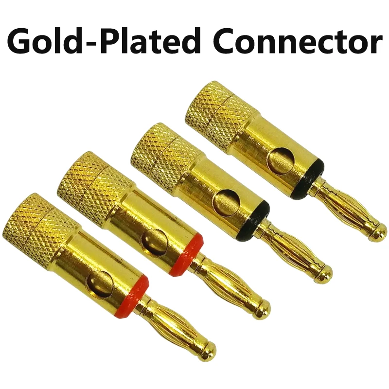 

20pcs/Set 4mm Banana Plug Gold Plated Speaker Wire Amplifiers Pure Copper Audio Video Connectors