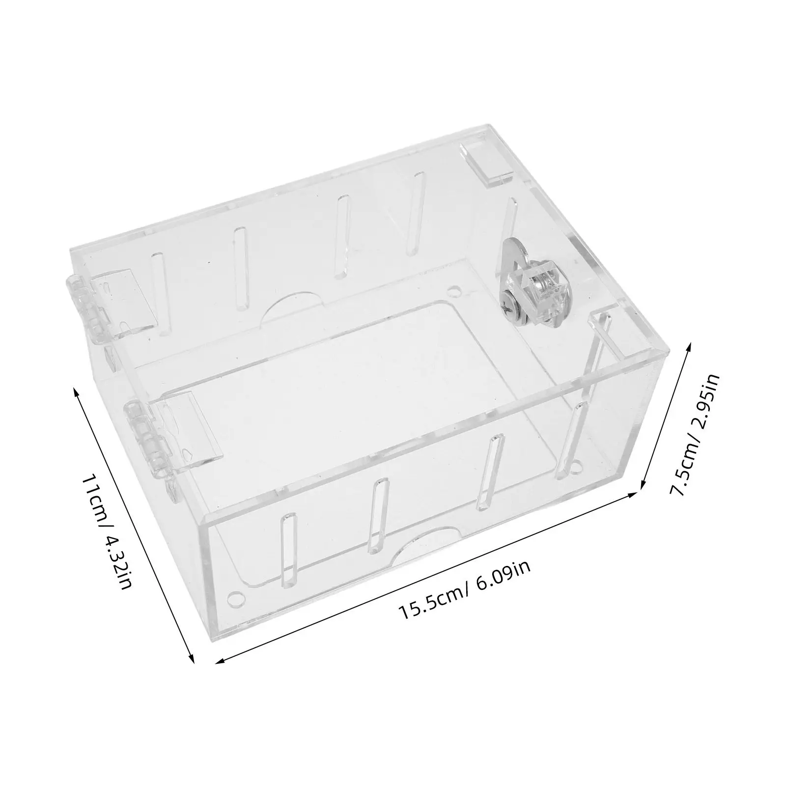 Thermostat Lock Box Clear Acrylic Locking Guard Wall Mounted Protection Case Indoor Outdoor 6x4.3 Thermostat Cover Protective