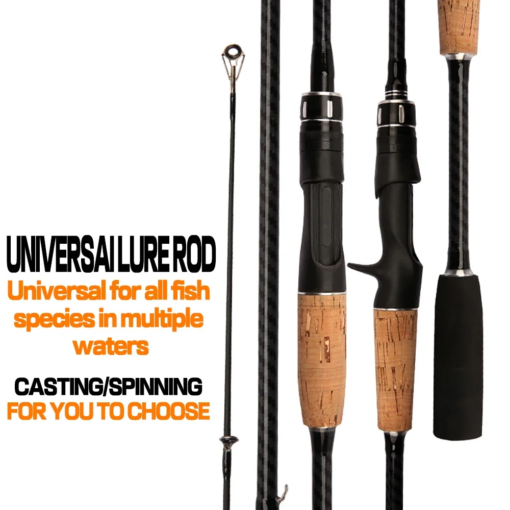 Canna da pesca alla trota Jigging Bass, canna da richiamo ultraleggera dura e veloce, canna da Spinning da 2 sezioni 1.8m 1.65m