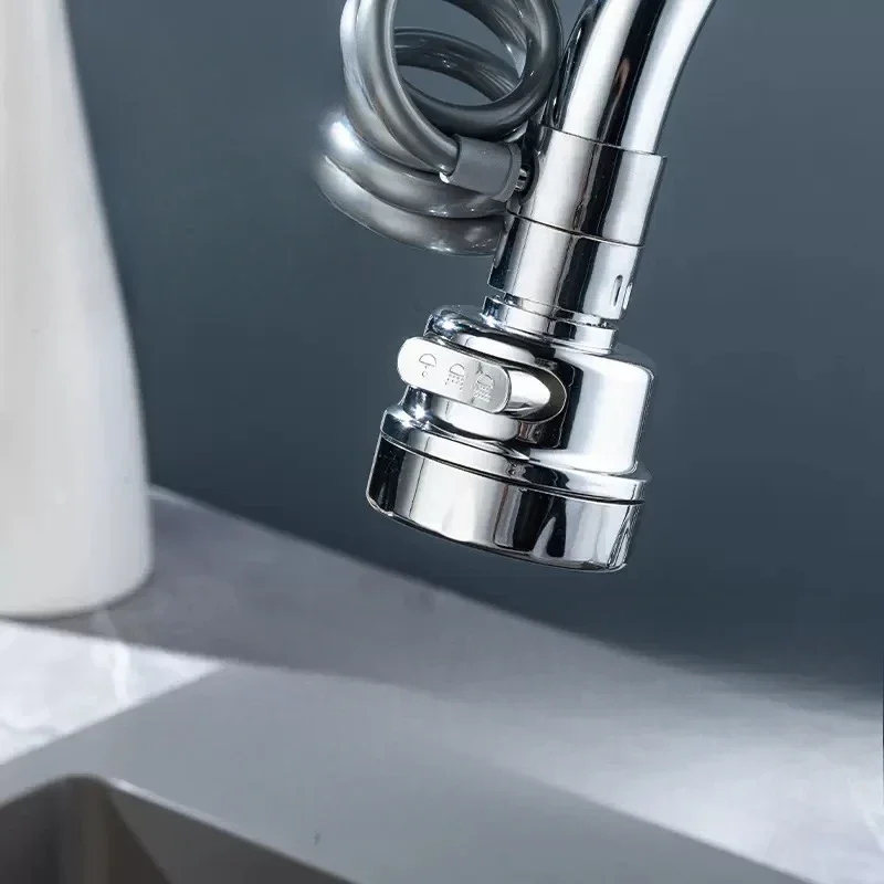 New 3 Modes Sink Faucet 360 Degree Rotation Filter Extension Tube Shower Water Saving Tap Universal Kitchen Gadgets Accessories
