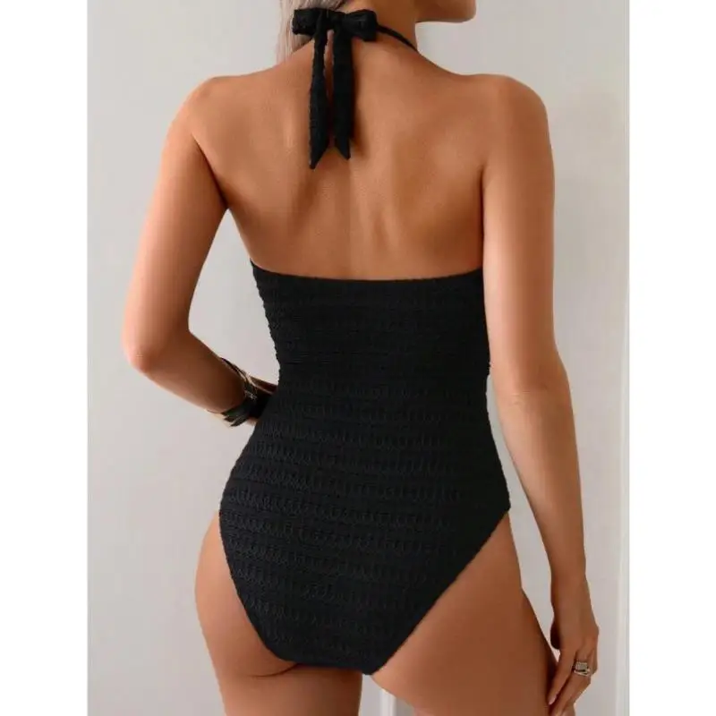 

Sexy Deep V-ne Tie Dye Women's One-piece Crossbody Suit Casual Sportswear Seven-quarter Sve Autumn Faion 2630