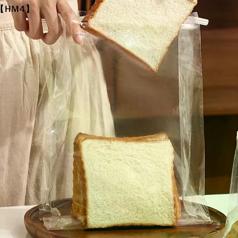 〔HM4〕10 bolsas para pan tostado con ventana transparente, sellado con alambre rizado, para evitar la entrada de aceite, para panadería, comida para llevar y pasteles